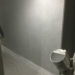 北見市新築マンションの吹付塗装